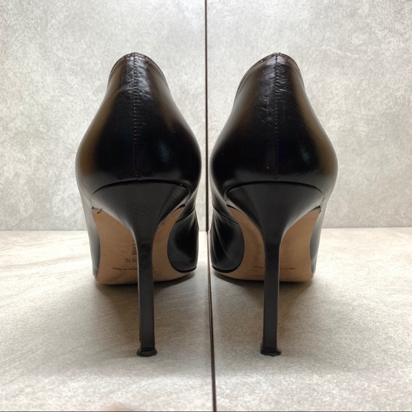 Manolo Blahnik BB 90 mm Dark Brown Leather Pumps 39.5 - Picture 6 of 16